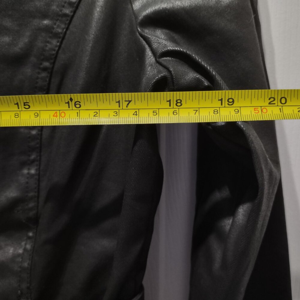 White House Black Market WHBM coated denim shirtdress NWT size 6 black - Picture 10 of 11